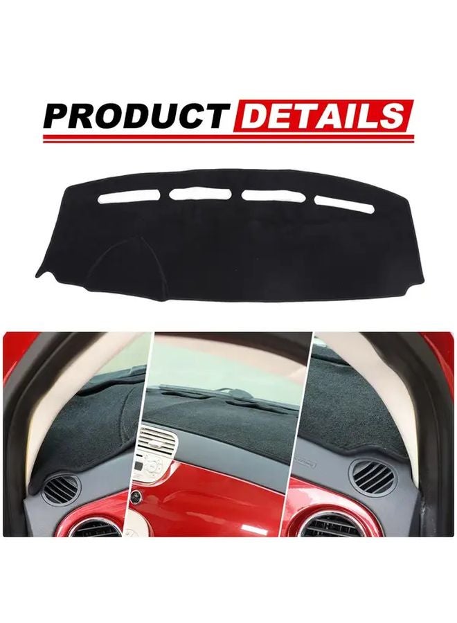 Black Sunshade Mat For Fiat 500 2008 2023 LHD Models - Image 5